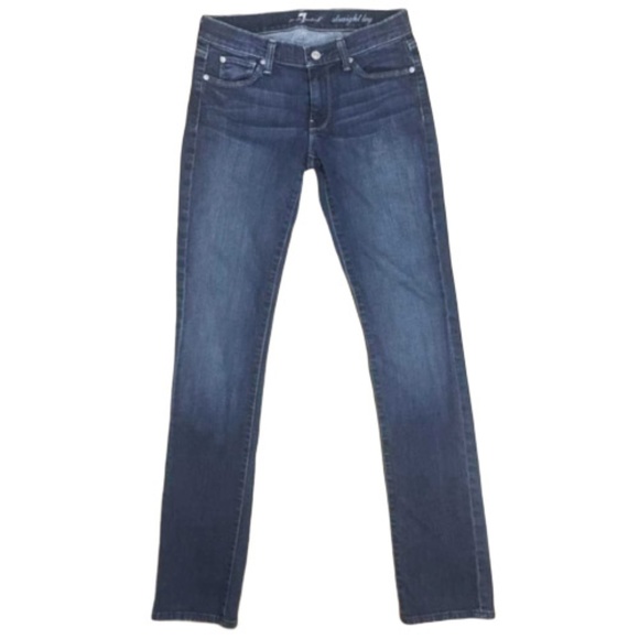 7 For All Mankind Denim - 7FAM Straight Leg Medium Wash Lowrise Jeans 27